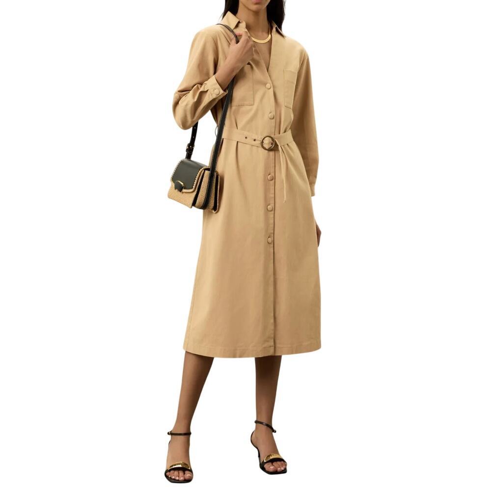 Area Stars Button Down Charlene Dress in Tan, Size S​ - Picture 2 of 10